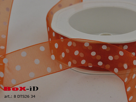 Voile dots 34 orange 25mm x 20m